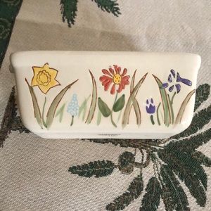 ⛵️Nantucket Pottery Mini Loaf Pan Floral Pattern